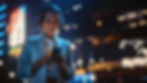 Beautiful Young Woman Using Smartphone Walking Through Night City Street Full of Neon Ligh